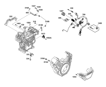 Controls Group Diagram and Parts List for 61G277-0005-J1 400000 - 699999 Briggs and Stratton Engine